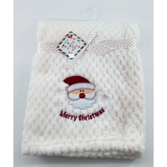 Lot of 3 NEW Zak & Zoey Christmas Baby Blankets Santa Reindeer  30 x 40 - Picture 5 of 9